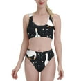 thumbnail image 2 of Picia Fashionable Goose Women's High Waisted Bikini Scoop Neck Swimsuit Two Pieces Bathing Suit-, 2 of 8