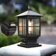 thumbnail image 3 of FETCOI Vintage Aluminum Lamp Pillar Light Outdoor Garden LED Lantern Light Post Lamp, 3 of 9