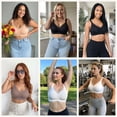 thumbnail image 5 of QYLUX QYLUX Women's Wireless Jelly Bra, Full Coverage Supportive V Mesh Bralette, Seamless T-Shirt Bra for Everyday Wear, W-Shaped Support, Wide Straps, No Underwire Pack of 2, 5 of 6