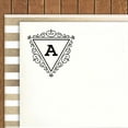 thumbnail image 2 of Printtoo R-40 Swirl Border Triangle A Alphabet Monogram Initial Self Inking Rubber Stamp Office Stationary, 2 of 6