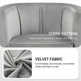 thumbnail image 5 of Alden Design Contemporary Barrel Accent Chair for Livingroom, Gray Velvet, 5 of 10