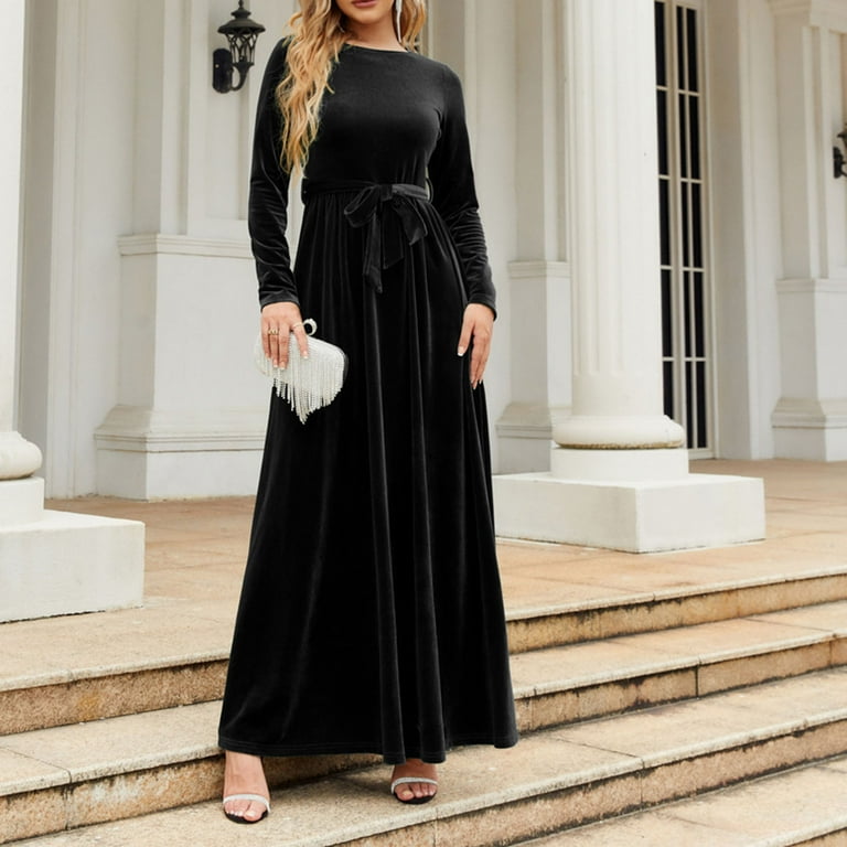 Tie waist top long sleeve dress