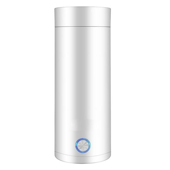 400ML Small PortableTravel Kettle 304 Stainless Steel Food Grade Fast Boil and Auto Shut Off Heating Mug US Plug A,1 x Boil water cup,White