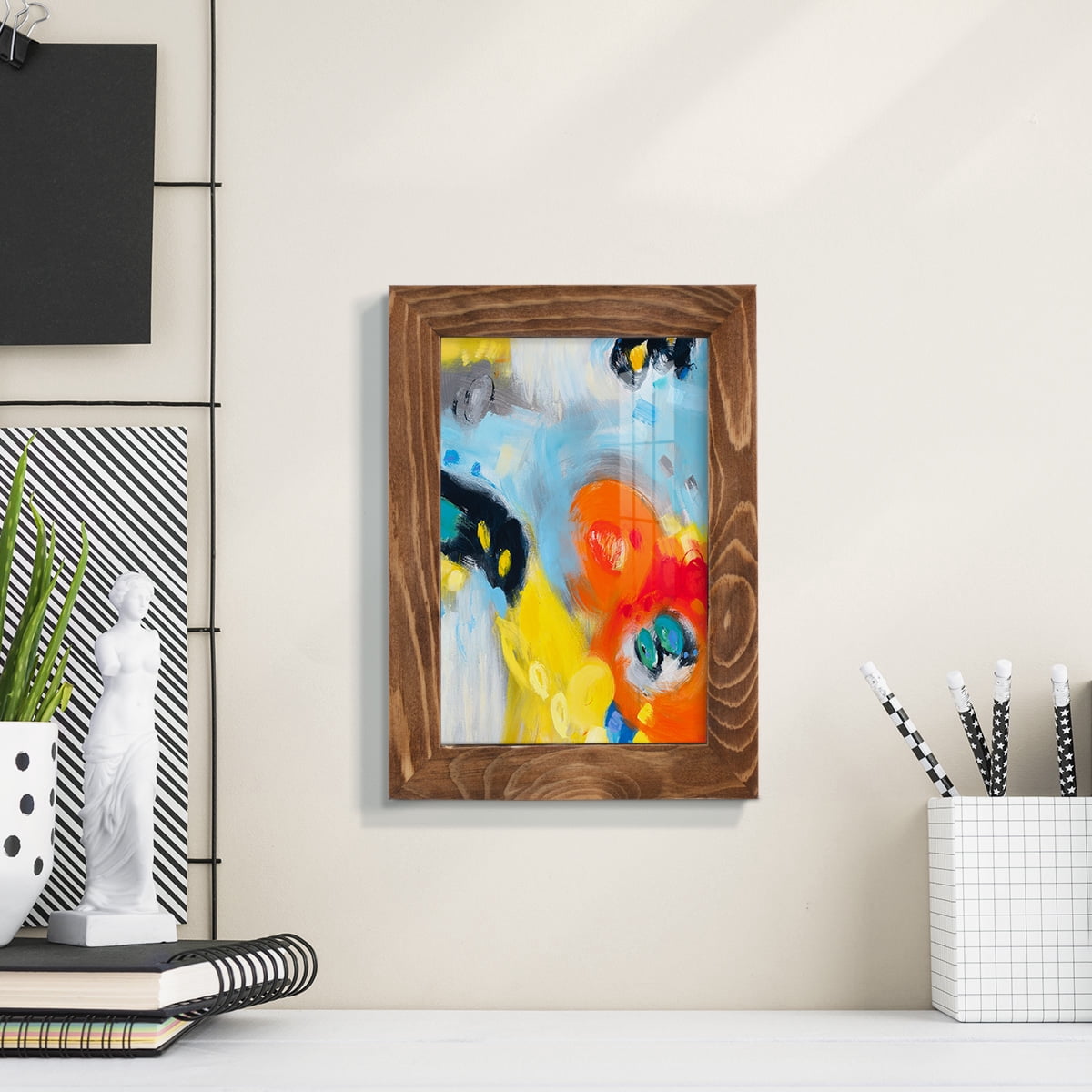 In the Loop II -Framed Print w/glass-Walnut