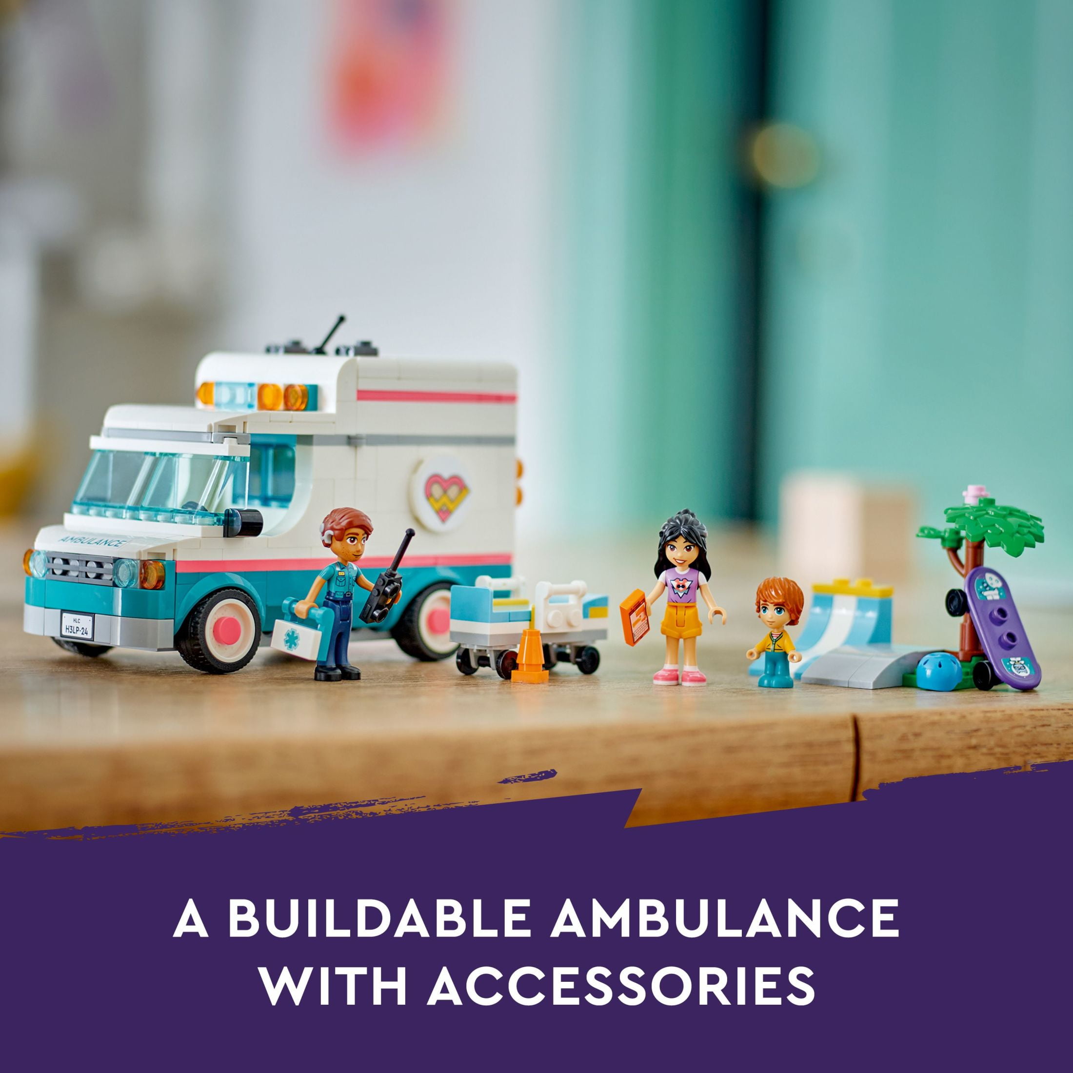 Free Shipping LEGO Friends Heartlake City Hospital Ambulance Set with 3 Characters Gift Idea for Kids Girls and Boys Aged 6 Years and Up Social Emotional Toy Medical Emergency Vehicle Toy Ambulance 42...