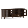 thumbnail image 2 of Simpli Home Simpli Home Acadian 60 inch Wide Solid Wood Transitional TV Stand in Brunette Brown For TVs up to 65 inches, 2 of 12