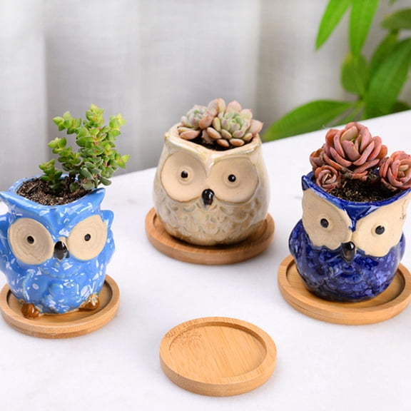 WEAVILUX 6Pcs Simple Bamboo Saucers for Flower Pots 9in Inner Diameter