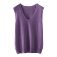 thumbnail image 4 of Levmjia Women Tank Tops Sleeveless V Neck Casual Summer Tops Soft Polyester Solid Color Loose Fit Comfortable Daily Wear Fashion Tee Shirt, 4 of 4