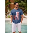 thumbnail image 5 of Mens Cotton Muscle T Shirt Crew Neck Slim Fit Gym Training Workout T Shirt, 5 of 6