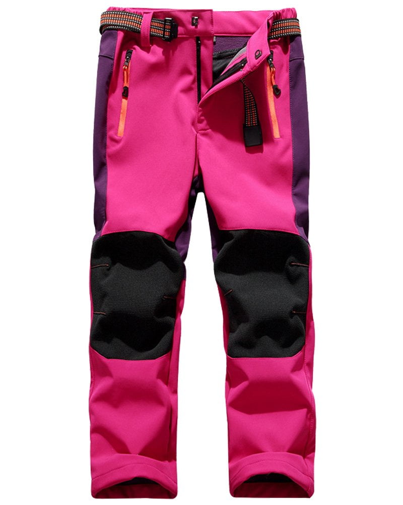 Kids Boy's Youth Windproof Waterproof Hiking Ski Snow Pants, Soft Shell