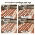 thumbnail image 7 of ODIKA 4'x6' Beige Pink Geometric Malta Design Washable Area Rug Handwoven Wool with Intricate Patterns for Home Office, Under Desk, Non-Slip Chair-Friendly, Flatwoven, 7 of 7