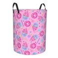 thumbnail image 2 of Daiia Pink Donuts Round Laundry Basket with Handles Thickened Waterproof Circular hamper,Dirty Clothes Storage Basket for Bedroom,Bathroom,College Dorm-Medium, 2 of 8