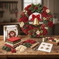 thumbnail image 7 of 3D Christmas Fabric Poke Art Kit, Christmas Wreath DIY Kit for Adults, Quilted Fabric Art Kit with Easy Step-by-Step Guide, 7 of 7