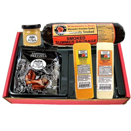 wisconsin's best and wisconsin cheese company cheese and sausage classic gift basket, 5 (Best Gift Baskets To Send)