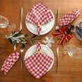 thumbnail image 5 of GZHJMY Chic Vintage Red Plaid Checkered Pattern Cloth Napkins, Set of 6 20 x 20 Inch Soft & Comfortable Polyester Dinner Napkin for Family, Restaurant, Weddings, Parties, 5 of 5