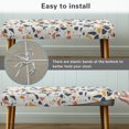 thumbnail image 6 of Psesaysky Terrazzo Speckle Durable Stretch Bench Protector, Washable Polyester Spandex Fabric Rectangular Long Bench Cover for Bedroom Patio Dining Room, 6 of 9