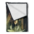 thumbnail image 2 of Steampunk Soft Flannel Fleece Throw Blanket, Portrait of a Steampunk Woman Subculture Themed Atmosphere, Cozy Plush for Indoor and Outdoor Use, 60" x 80", Multicolor, by Ambesonne, 2 of 5