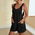 thumbnail image 1 of Boho Chic: Summer Style Guide with Sleeveless Rompers & Overalls for Women Playsuit Sleeveless Jumpsuit with Pockets, 1 of 5