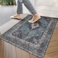 thumbnail image 3 of Bohemian Blue Patterned Carpet Door Mat Welcome Door Mat for Front Door, Home Entrance, Yard, Floor, Patio, Non Slip Spring Summer Welcome Mat Indoor Outdoor Doormat 30"*17", 3 of 6