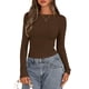 thumbnail image 1 of Camisas de Manga Larga PRETTYGARDEN Mujer Otoño 2025 Marrón XS, 1 of 8