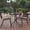 Clear/Bronze, variant on BizChair 23 '' Steel Clear Tempered Glass Outdoor Dining Table with Protective Floor Glides, Black