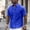 F-34Blue, variant on ZHOGXU Men's Summer Shirt Short Sleeve Lapel Solid Color Buttons Fashion Comfortable Business Blouse For Casual Daily Wear,Army Green,L