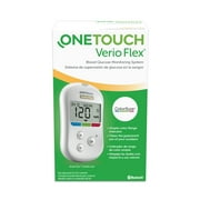 OneTouch Verio Flex Blood Glucose Meter | Glucose Monitor For Blood Sugar Test Kit | Includes Blood Glucose Monitor, Lancing Device, and 10 Sterile Lancets