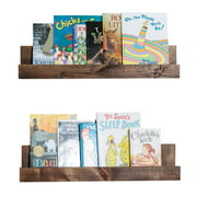 Drakestone Designs Floating Nursery Bookshelves (Set of 2) - Walnut Finish