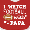 thumbnail image 4 of Inktastic I Watch Football with My Papa Boys Baby Bib, 4 of 4