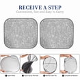 thumbnail image 6 of Haiem Glittersilver Windshield Sun Shade: Universal Foldable 2-Piece Car Front Window Sunshade - Blocks Uv Rays, And Reduces Heat,Essential Car Accessory Small, 6 of 7