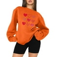 thumbnail image 1 of Chemise à Manches Longues Femme Décontractée Manches Longues Col Rond Hauts Chemises Amples Blouse Imprimé Saint-Valentin Chandail en Molleton Graphique Manches Longues Chemises Femme Hauts Col Montant pour Femme, 1 of 6