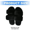 thumbnail image 2 of Fluffy Womens Slippers Faux Fur Slip On Orthotic Slippers with Arch Support for Plantar Fasciitis Relief-black, 2 of 5