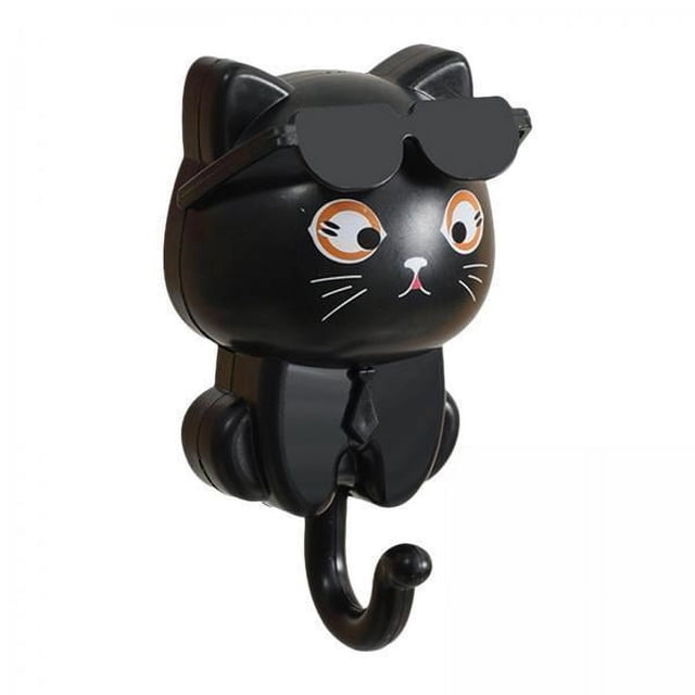 Gancho adhesivo para abrigos,Perchero creativo,adhesivo para llavero con lindo gato,Gancho de pared para colgar ganchos decorativos para llaves,Abrigo,bufanda,sombrero,toalla,llavero,gancho