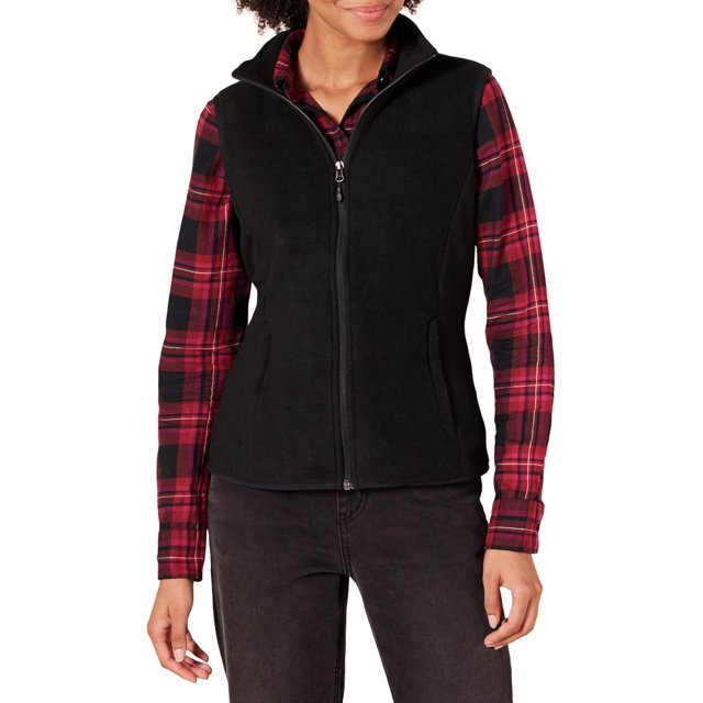 walmart Essentials Womens Classic-fit Sleeveless Polar Soft Fleece Vest