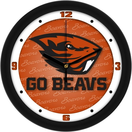 Oregon State Beavers 11.5'' Suntime Premium Glass Face Dimension Wall Clock