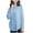 Sky Blue, variant on YuXingFu Easy Care Women's Turtleneck Oversized Sweaters Batwing Long Sleeve Pullover Loose Chunky Knit Jumper Dark Gray