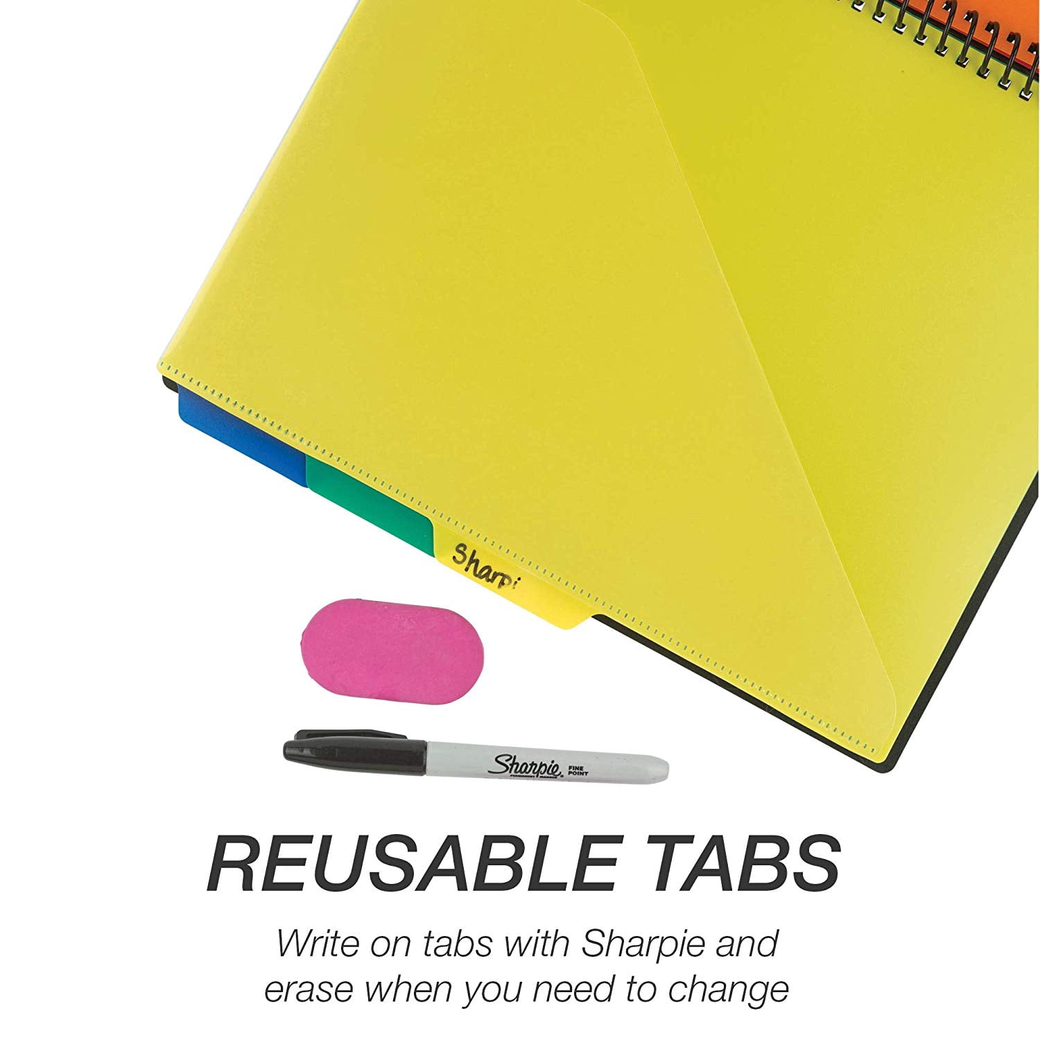 Samsill 5 Subject Spiral File Folder, 5 Dividers With Pockets