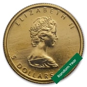 1/10 oz Gold Canadian Maple Leaf Coin BU - Random Year