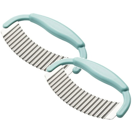 

Round Lemon Egg Slicer Crinkle Cutter Stainless Steel Potato Slicer Heavy Duty Wavy Crinkle Cutting Chopping Tools With Wooden Handle For Carrot Veggies