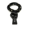 thumbnail image 2 of Hip Hop Power Rising Fist Pendant 6mm 30" Plastic Bead Necklace, 2 of 3