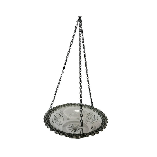 Comedero para pájaros resistente, delicado y resistente al desgaste, ideal para decoración de jardín, ideal como regalo para observar aves. Gris oscuro