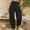 Black, variant on pstuiky Wide Leg Yoga Pants for Women, Cotton and Linen Solid Color Loose Long Linen Pants Drawstring Outfits for Vacation Oversized Women's Pants Army Green L