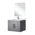 thumbnail image 3 of Dark Grey 24x22 in. Single Bathroom Vanity / Durable Marble Countertop / Guest Bathroom, 3 of 6