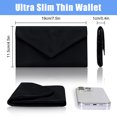 thumbnail image 3 of HAWEE Envelope Business Card Case Multiple Slots Black Wallet Clutch for Men and Women Cash/ ID/ Credit Card/ Smartphone/Checkbook, 3 of 7