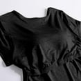 thumbnail image 4 of Annhoo Plus Size Pajama Tops for Women Short Sleeve Summer Crewneck Shirts with Built in Bras Loungewear Sleepwear, 4 of 7