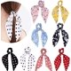 thumbnail image 1 of 8 piezas de coleteros de gasa con lazo y diseño floral, accesorios para el cabello para mujeres y niñas, 1 of 4