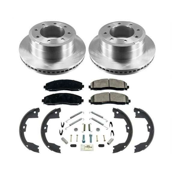 Rear Brake Disc Rotors Pads Set 2013-2021 for Ford F250 Super Duty 5pc Kit