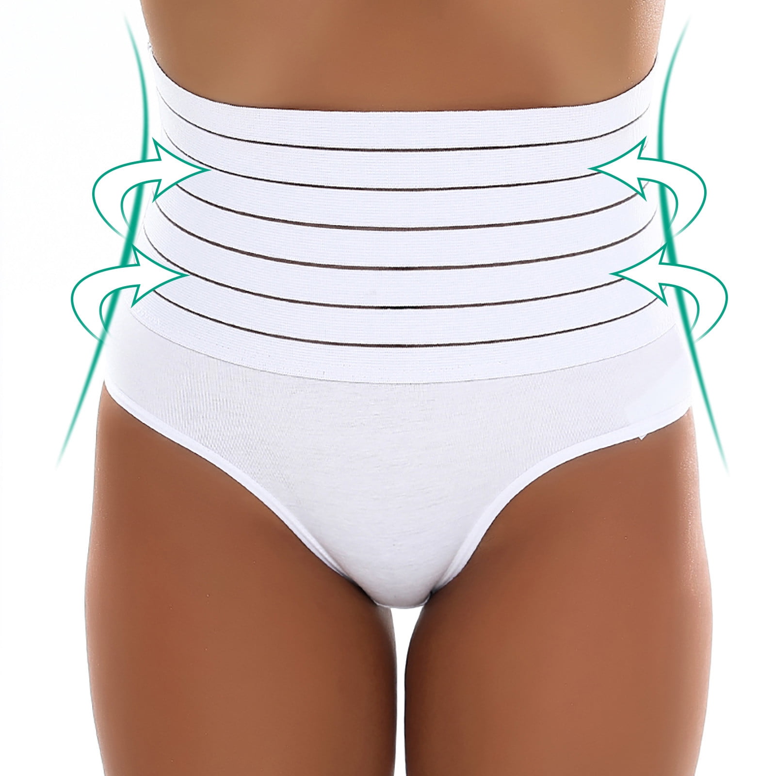 HUPOM Control Top Pantyhose For Women Underwear For Women Briefs Leisure  Tie Elastic Waist Blue L 
