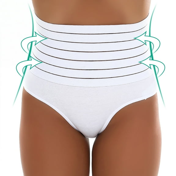 YWDJ Women's Shaping Briefs Underwear Lightweight High Waist No Show Ladies Body Shaper Abdominal Lifter Hip Shaper High Waist Stretch Slimming Body Corset Underpants Briefs White S