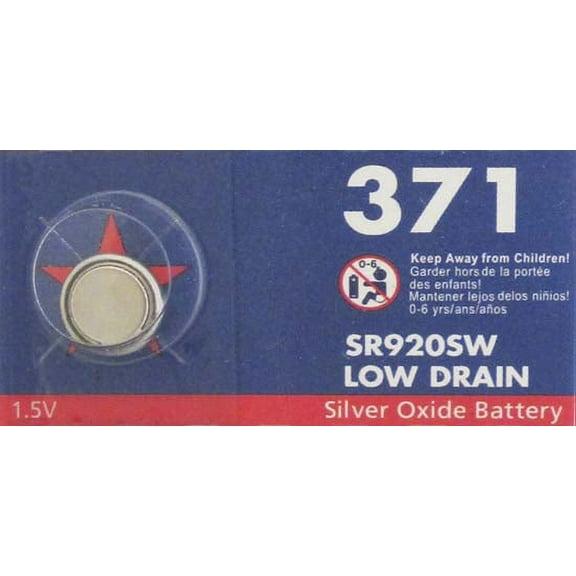 Mercury Free Silver Oxide 371 1.55V Button Cell Battery